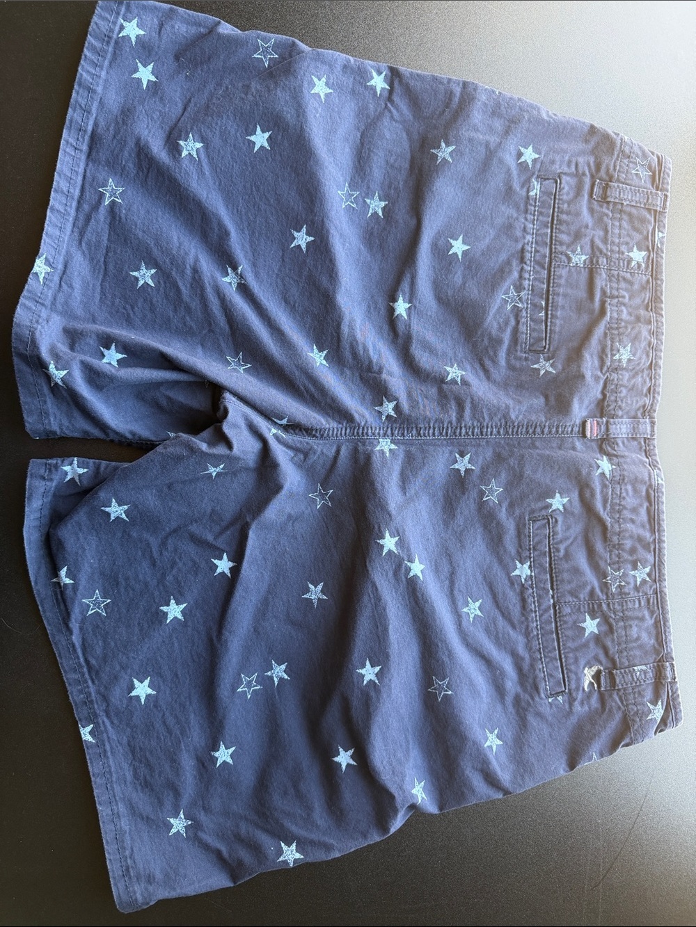Eddie Bauer Shorts Women's 12 Navy Blue White Star Pattern Cotton - Picture 2 of 4